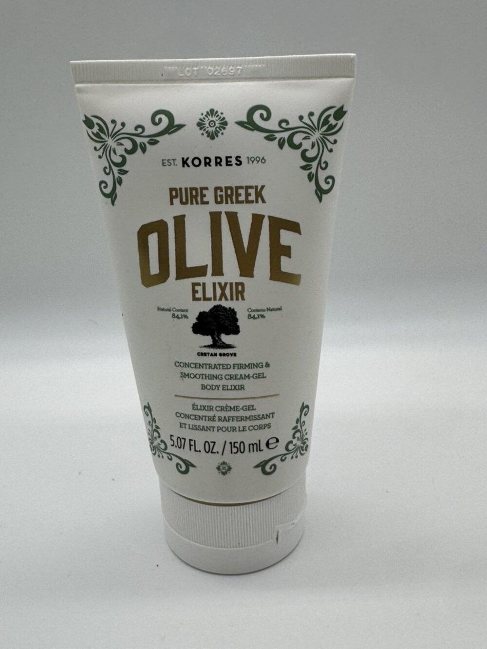 Korres Pure Greek Olive Oil Elixir Firming Cream Gel Face & Body 5.07oz New